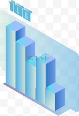 数据统计图图片_蓝色数据统计图