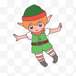 手绘圣诞精灵剪贴画christmas elf