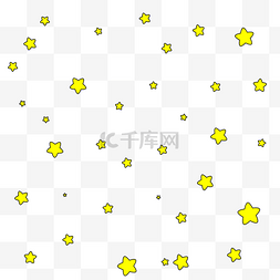 黄色星星图片_可爱的黄色星星底纹