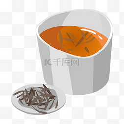 红茶茶叶图片_好喝的红茶的插画