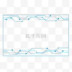 不规则图形科技感点线蓝色