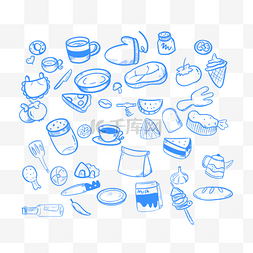 餐具an图片_厨房工具卡通涂鸦背景