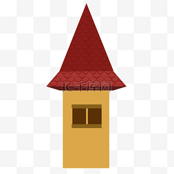 小窗户图片_灰色几何尖顶建筑房屋元素