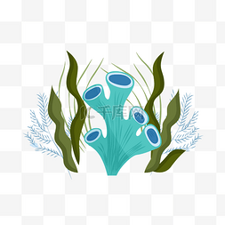 海底植物植物图片_蓝色海草