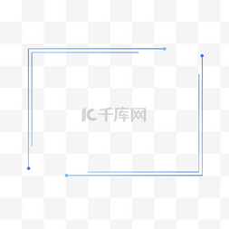 蓝色渐变简约边框