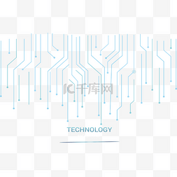 效果素材图片_绿色科技感线条