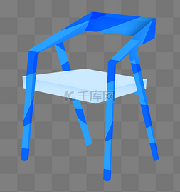 坐垫图片_蓝色的沙滩椅子插画