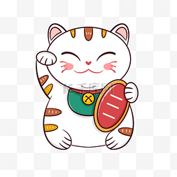 招财猫可爱图片_可爱卡通日本招财猫