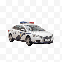 冬日公安警车