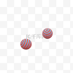 二个红色的球免抠图