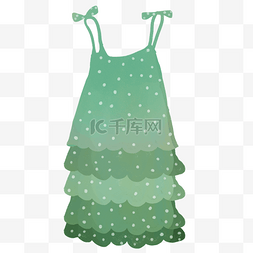 绿色吊带裙图片_绿色吊带裙夏天衣物