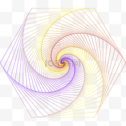 矢量图片_矢量渐变线条几何图案中心对称