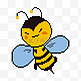像素风格夏日卡通小蜜蜂PNG免抠图片