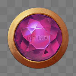 原画游戏紫色水晶徽章