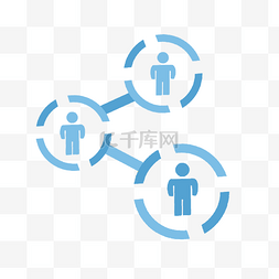 分解ppt元素图片_蓝色渐变分解分类图标