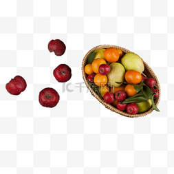 甘甜的水果图片_山楂和一盘美味的水果