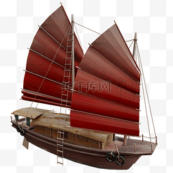 帆船模型船图片_复古双帆船模型