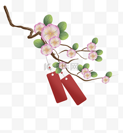 赏樱花png图片图片_古风春天樱花树和许愿牌