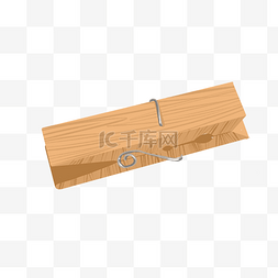木质木头图片_一个木质夹子插图