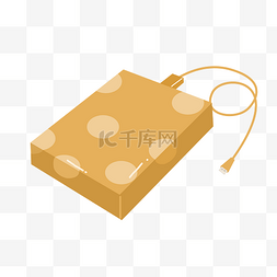 电子产品充电图片_黄色电器充电宝插画