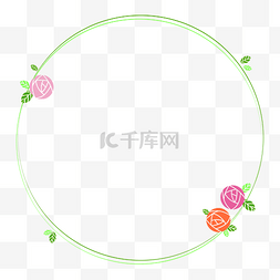 微商图片_可爱小玫瑰花苞微信头像框