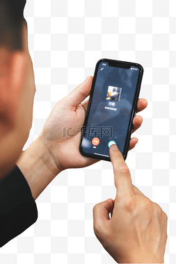 手机微信语音图片_商务人士办公微信语音通话