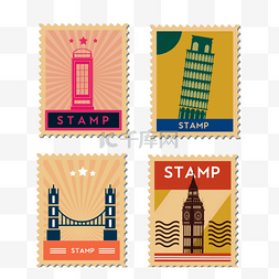各国建筑纪念邮票