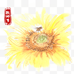 教师节水墨图片_教师节蜜蜂园丁
