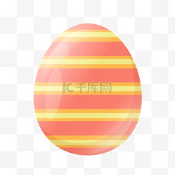 彩蛋黄色图片_矢量复活节条纹彩蛋
