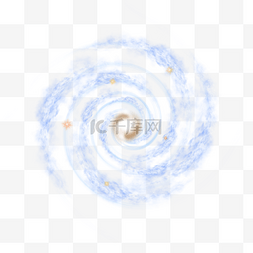 蓝色银河图片_蓝色大气层漩涡星光宇宙抽象星云