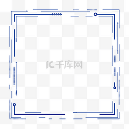 蓝色点线科技边框