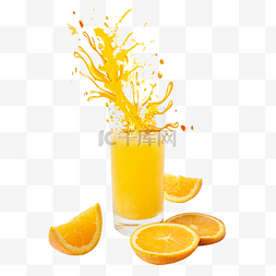 橙汁飞溅夏天