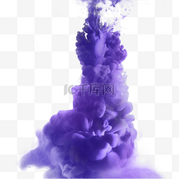 紫色悬浮抽象墨水