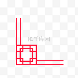 中式窗格边角框