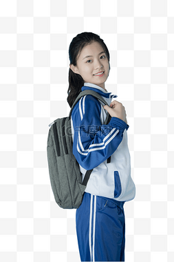 真人cs图片_女学生室内背着书包真人