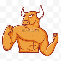 威武霸气的图片_霸气牛年2021强壮肌肉牛