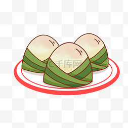 手绘端午节传统食物插图粽子插画