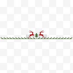 手抄报边框图片_奔跑麋鹿圣诞节边框