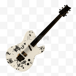 电吉他音乐图片_白色漆电吉他