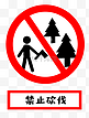 禁止砍伐树木牌子