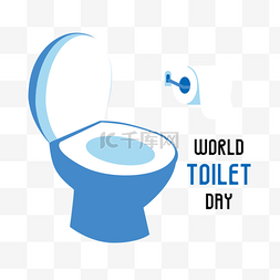蓝色整洁world toilet day