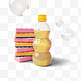 粉黄清洁用品3d元素