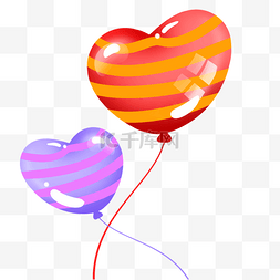 粉色节日卡通可爱爱心气球