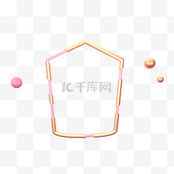 五角星流程图片_五角标签粉色C4D装饰