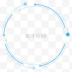 圆框图片_浅蓝色科技弧线圆环