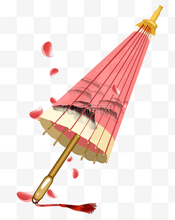 水墨油纸伞