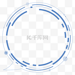 蓝色科技圈图片_蓝色科技圆环对话框