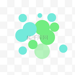 端午图片_端午节蓝色圆点绿色圆球