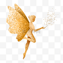 金粉装饰飞翔仙女
