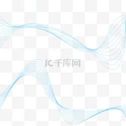 不规则图形波浪线条边框蓝色